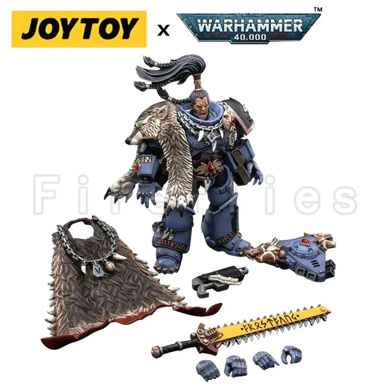 1/18 JOYTOY Action Figure 40K Space Wolves Ragnar Blackmane Re-issue Version Anime Model Toy