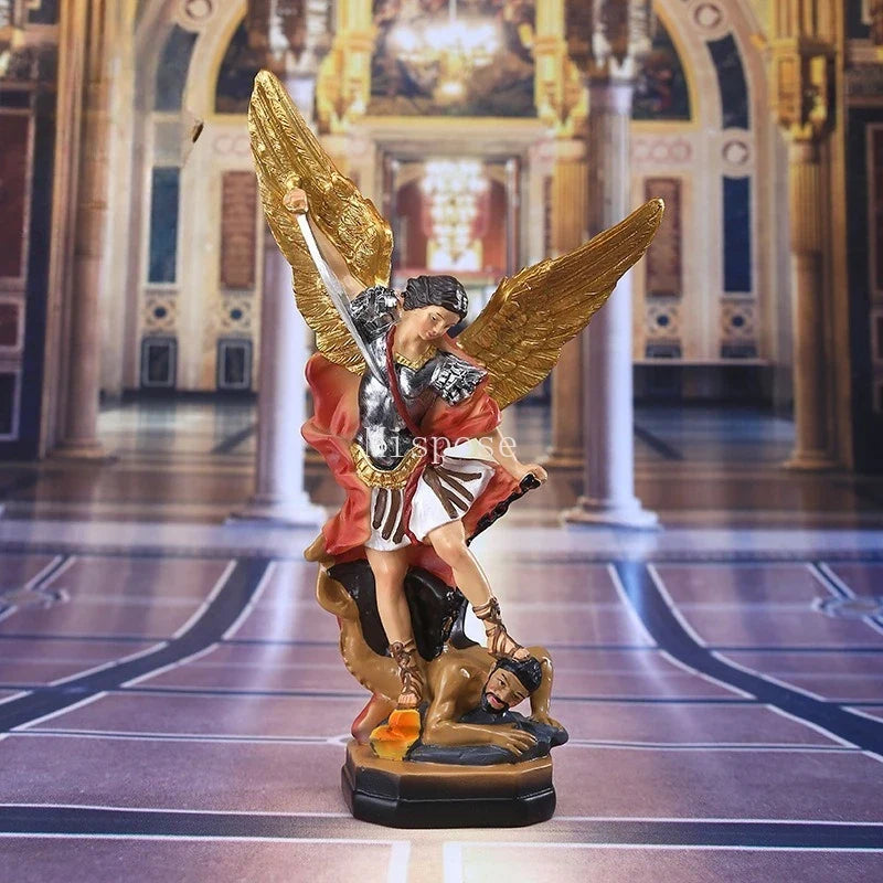 Resin High 21.5CM Classical St. Milega Statue Decoration Home Living Crafts