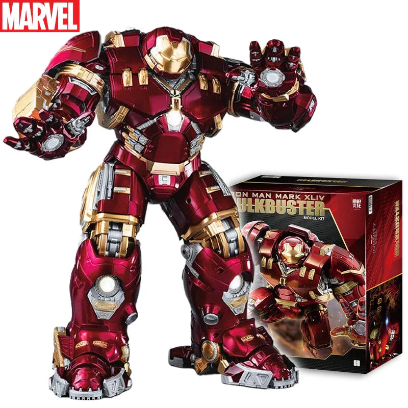 Fondjoy Marvel Anti-Hulk Armor Action Figure LED Light-Up Assemble Toy Model for Boys Movie Character Handmade Craft Toys Gift