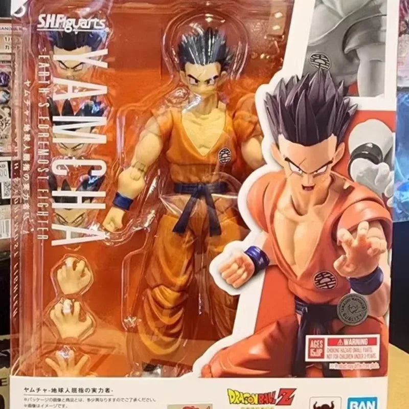【In-stock】Bandai SHF Earth Warrior in Dragon Ball Z Yamucha Leping Anime Character Action Figure Collection Toy