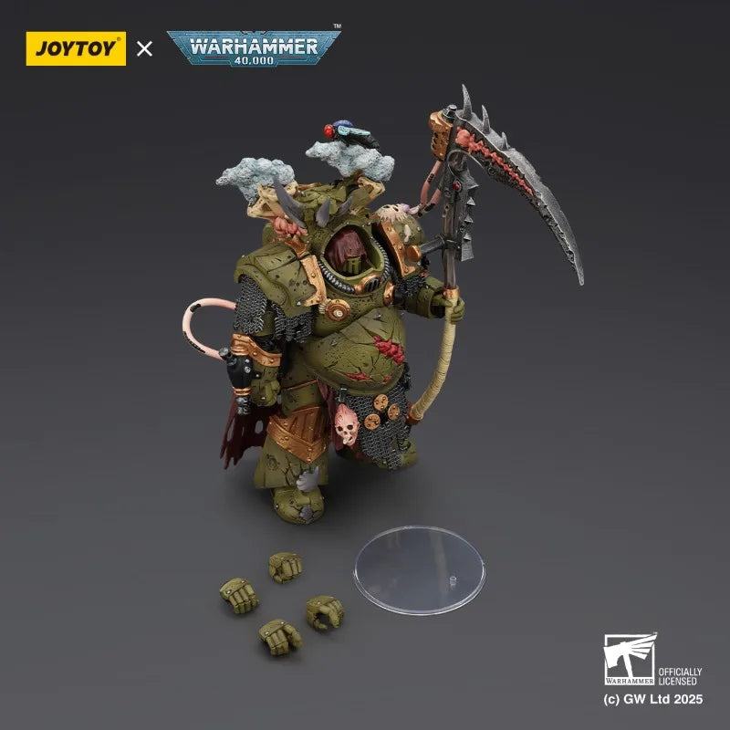 JOYTOY Warhammer 40K Death Guard 1/18 Action Figure Doll Deathshroud Terminator Champion Anime Collection Model Collectible Toys