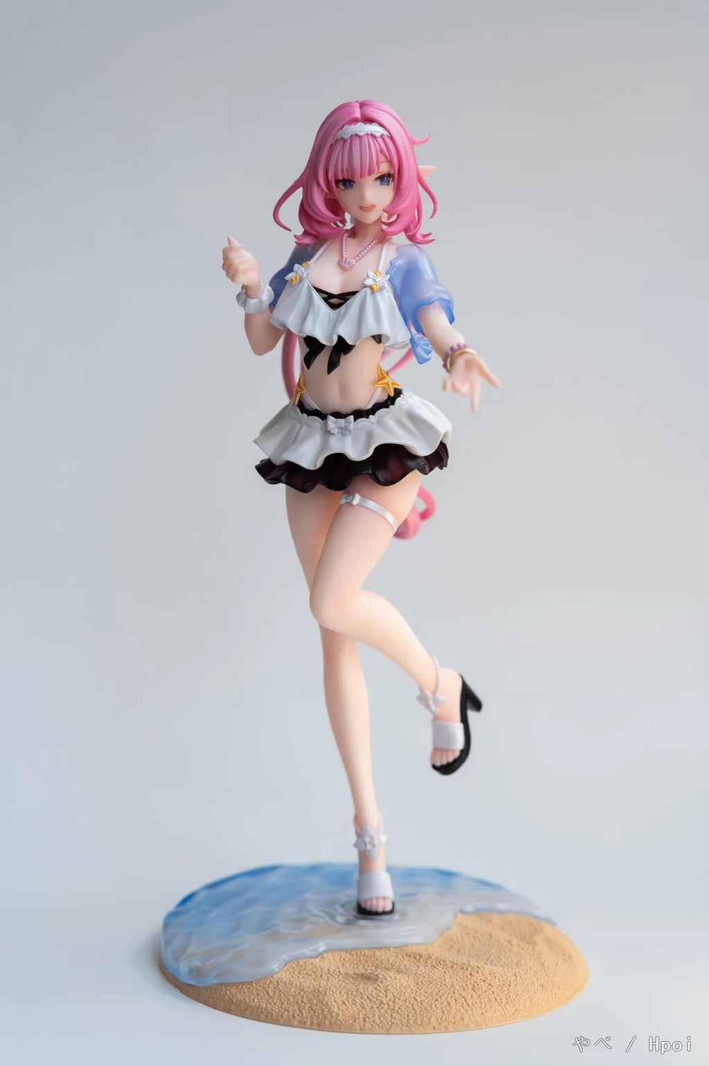 23CM Elysia Figure Anime Honkai Impact 3rd Cute Desktop Swimsuit Beach Model Desktop Toy Gift Collection Ornaments PVC