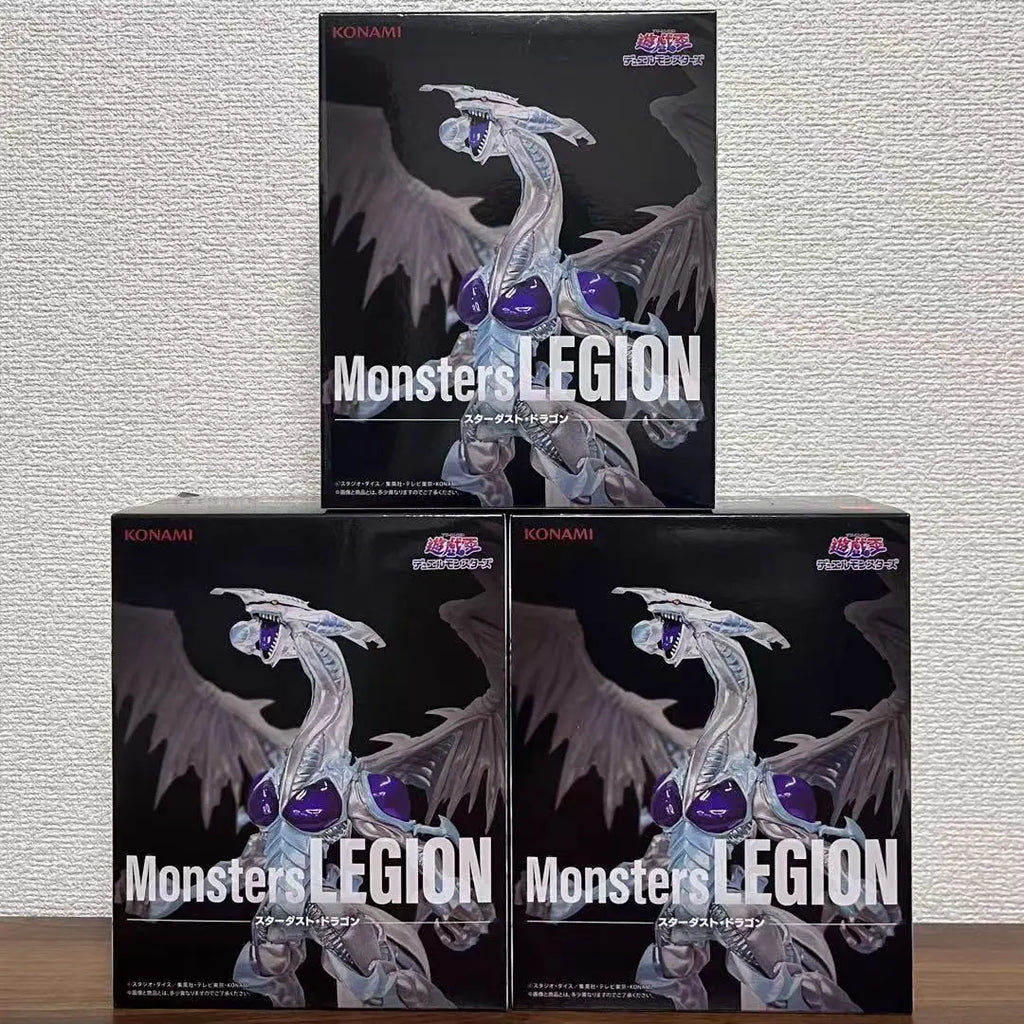 Bandai Original KONAMI Monsters Stardust Dragon Yu-Gi-Oh! Anime Figure Action Figurine Toys PVC Model Collection Doll Gift
