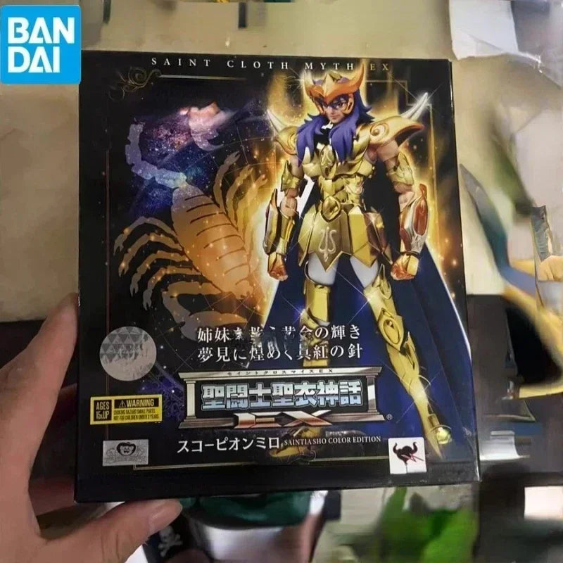 Japanese in stock Original Bandai Genuine Saint Seiya EX2.0 Saint Cloth Myth Scorpio Milo Movable Figure Toy Gift