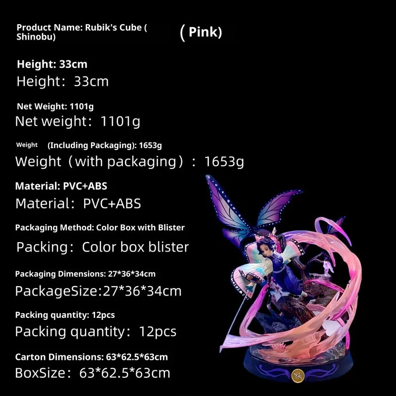 Demon Slayer GK Cube Kochou Shinobu 1/6 Resonance Second Bullet Statue Handheld Desktop Ornament Accessories Boxed Figurines Toy