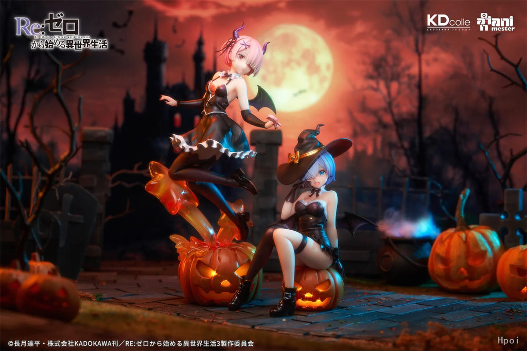 In Stock AniMester 1/7 25cm Re Zero Starting Life in Another World RAM Phantom Night Wizard Ver Action Figure Toy