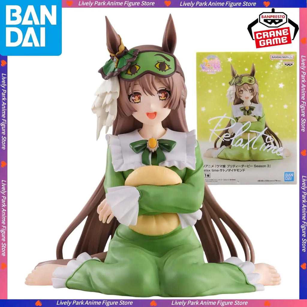 BANDAI Original Uma Musume Pretty Derby Relax Time Relax Time Anime Action Toy Figure Model Toy Statue Collectible Gift For Kids