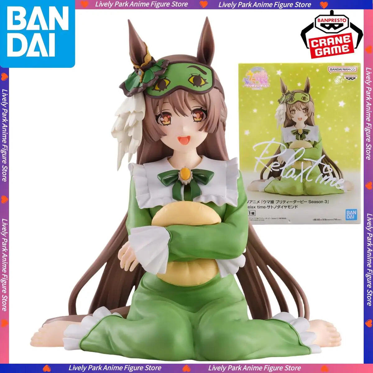 BANDAI Original Uma Musume Pretty Derby Relax Time Relax Time Anime Action Toy Figure Model Toy Statue Collectible Gift For Kids