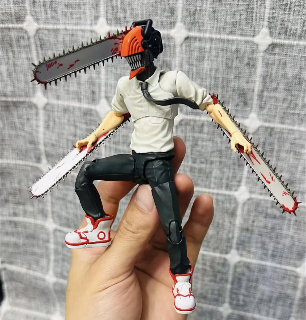 New Figma 586 Chainsaw Man Action Figure Shf Denji Katana Man Anime Model Doll Statue Joint Movable Movie Toys New Year'S Gifts