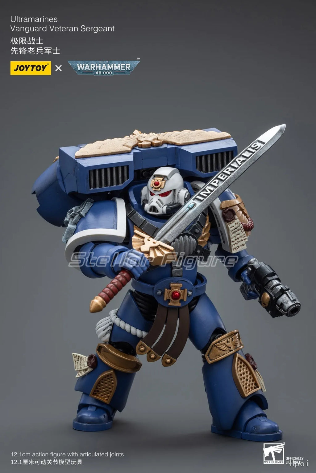 【SF】JOYTOY Warhammer 40K 1/18 Action Figure Ultramarines Vanguard Veteran Sergeant Model Toys Gifts Collection Ornaments