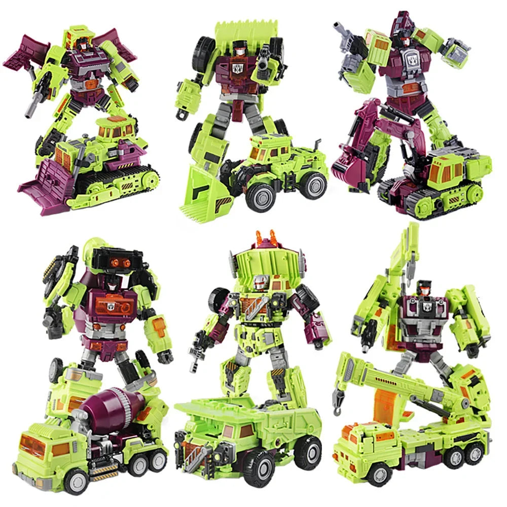 NBK 3349 Devastator G1 Transformation Combiner Action Figure Movie Model Deformation Car Robot Scrapper Scavenger For Kids Toys