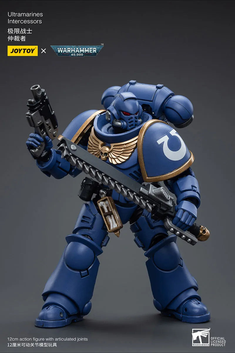JOYTOY Warhammer 40K 1/18 Space Wolves Blood Angels Imperial Fists Ultramarines Intercessors Action Figure 12cm Soldier Model