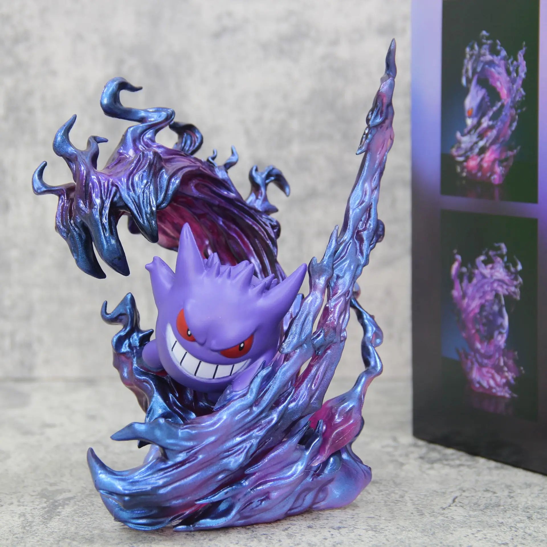 18cm Pokemon Gengar Shadow Claw Attack Anime Figure Game Popular Characters Statue Collectible Kawaii Model Kids Toys Doll Gifts