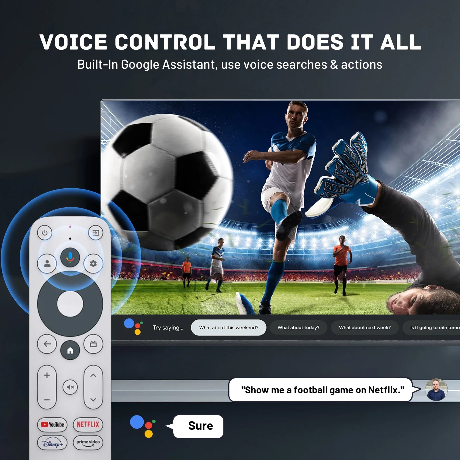 Google TV Box with Netflix 4K Streaming Media Player Certified Google TV 12.0 Support Dolby Audio 2G 16G HDR10+ Google Assistant