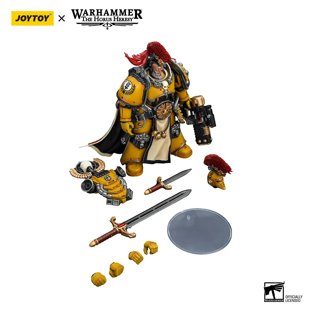 JOYTOY Warhammer 40k 1/18 Action Figures Anime 12.4cm Imperial Fists Legion Praetor with Power Sword
