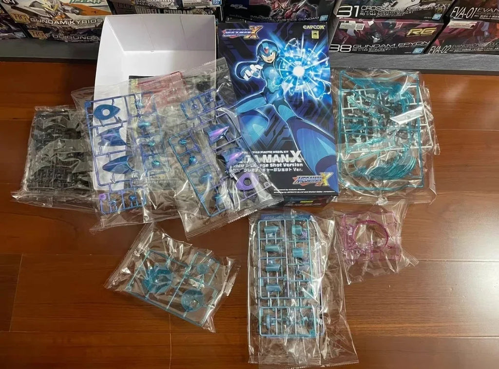 Original Megaman X 1/12 Scale Full Action Plastic Model Kit KP628 Premium Charge Shot Version KP629 Rockman Series Anime Figures