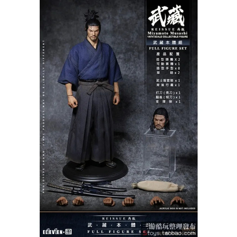 【 in Stock 】 Eleven X Kai Studio Original 1/6 Miyamoto Musashi Joint Mobile Doll Handmade Model Toy Boy Gift Collection Ornament
