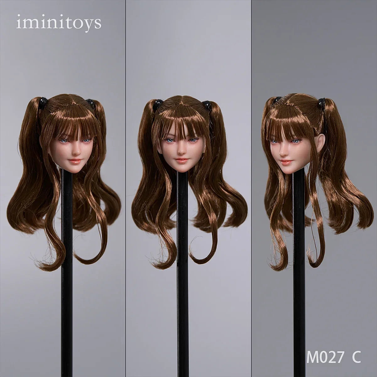Presale Iminitoys M027 1/6 Beautiful Girl Xuan Head Sculpt Movable Eyes for 12-inch Female Soldier Action Figure Body