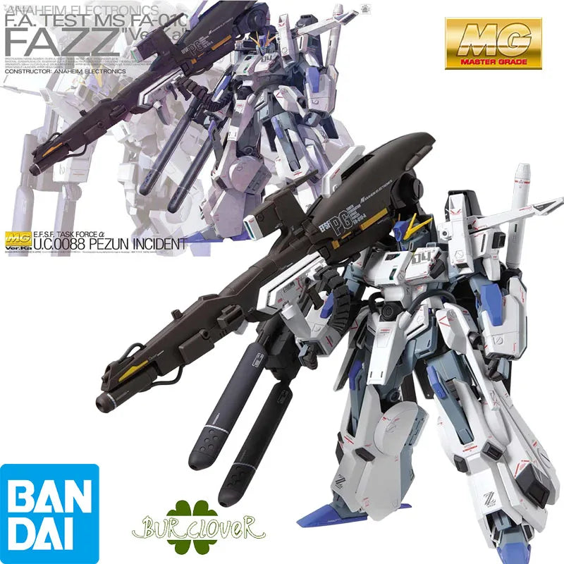 Bandai Original MG FAZZ FA-010A 1/100 Anime Action Figure Assembly Model Toys Collectible Model Ornaments Gifts For Children
