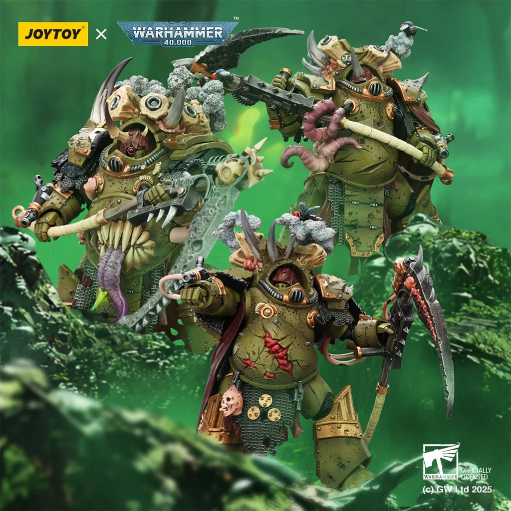 【In stock】JOYTOY 1/18 Action Figure Warhammer 40K Death Guard Deathshroud Terminator Champion Terminator 3PCS Model Toys