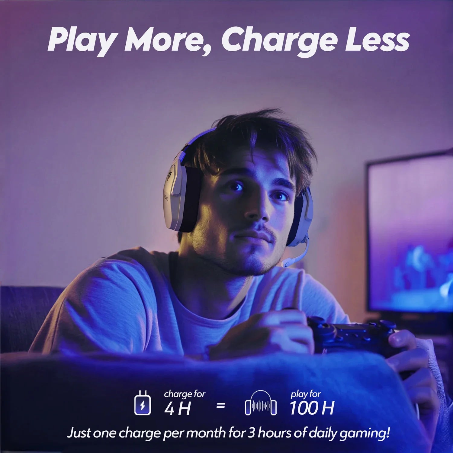 NUBWO G06 Dual Wireless Headsets Gamer 2.4GHz Bluetooth 5.3 Gaming Headphones with Microphone for PS5, PS4, PC, Mobile, Switch