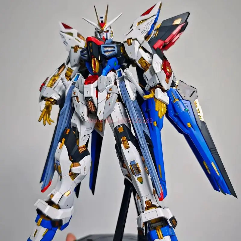 In Stock Pianxin Strike Freedom Mg 1/100 Mgex Action Figure Assembly Model Kit Midnight Coating Model Mecha Kids Gifts Toys