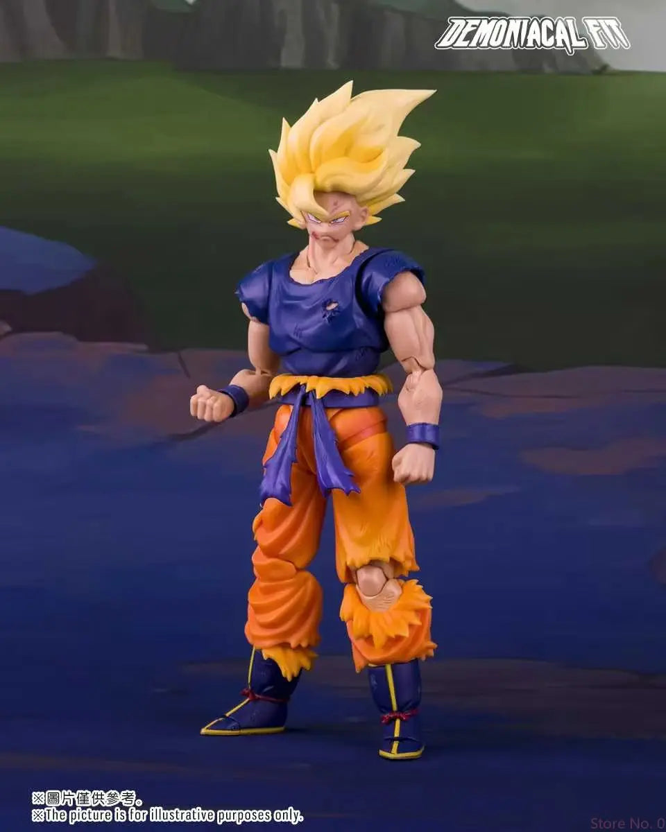 Dragon Ball Z Goku Action Figure - Demoniacal Fit Rage Awakening Battle Damage Shf Goku Collectible Toy For Desktop Decoration