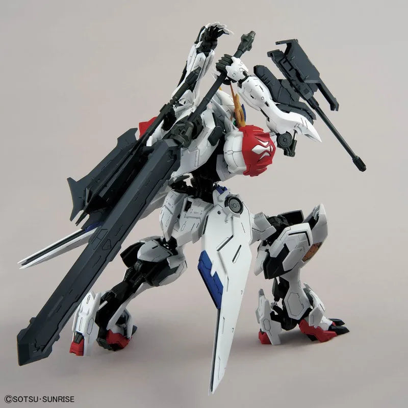 Bandai Genuine MG ASW-G-08 GUNDAM BARBATOS LUPUS Anime Action Figure Robot Collectible Assembly Model Toy Ornament Gift Children