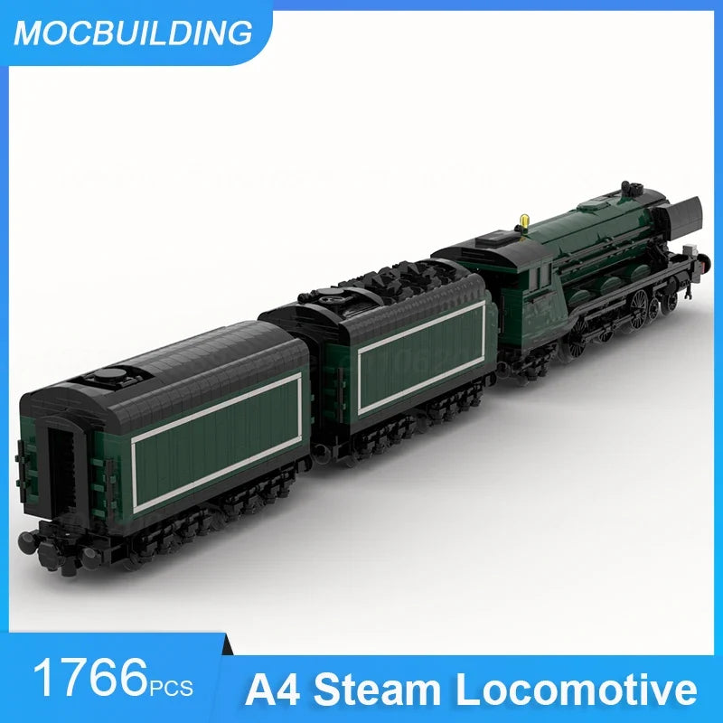 Lner Class A4 Steam Locomotive Train Model MOC Building Blocks DIY Assemble Bricks Transportation Creative Toys Gifts 1766PCS