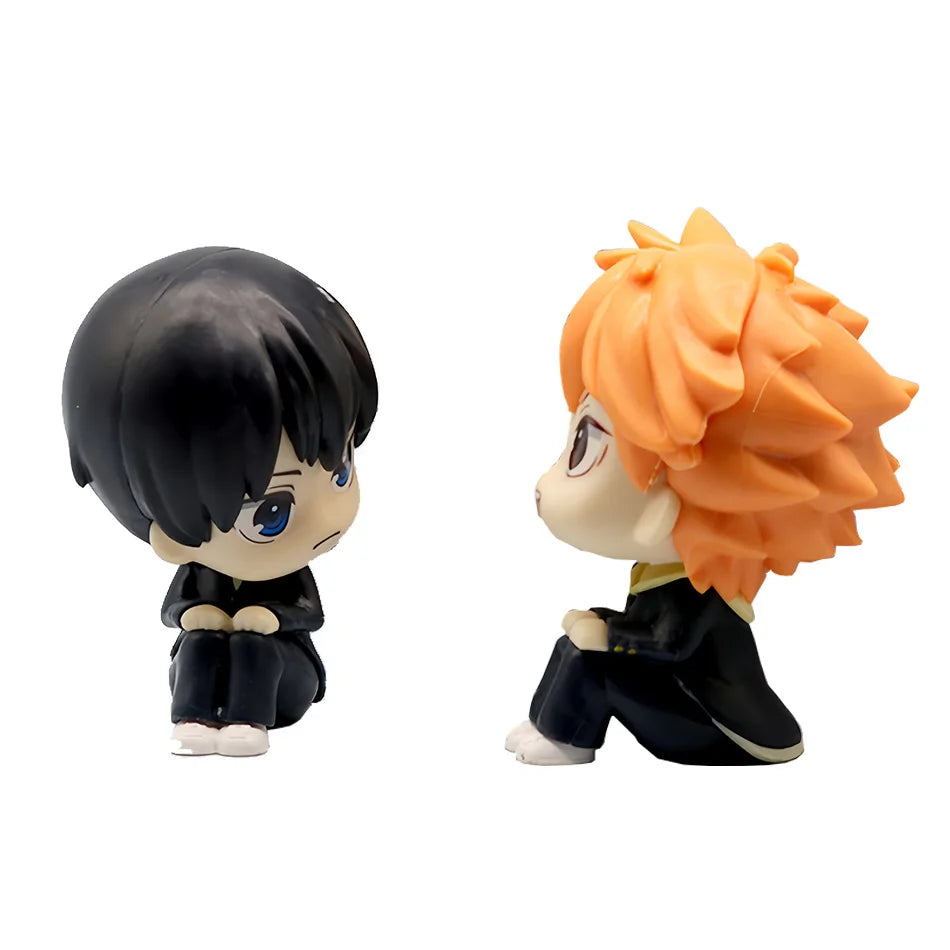 9cm Haikyuu!! Anime Figure Look Up Shoyo Hinata Action Figure Q Version Tobio Kageyama Figurine PVC Collection Model Doll Toys