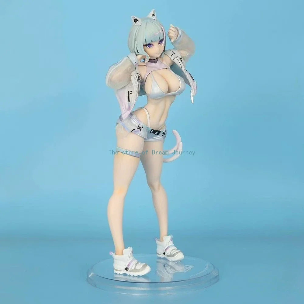 In stock Near Future Nekomata Animation Peripheral Figure GK Trendy Playful Girl Scene Table Set Sculpture Ornament Gift Cat Ear