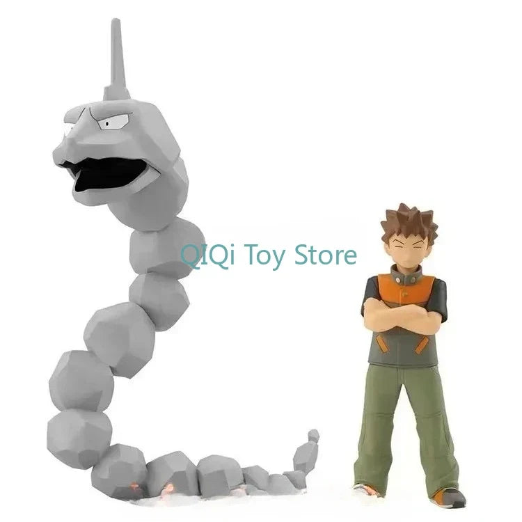 Bandai POKEMON escala mundo región de Kanto Brock Onix Anime figuras de juguete para regalo adornos de modelos coleccionables