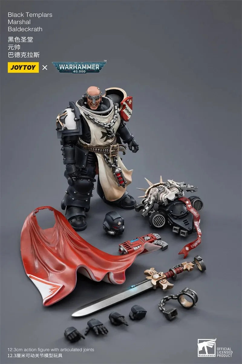 Joytoy Warhammer 40K 1/18 Action Figures Black Templars Marshal Baldeckrath 12.3cm  Model Toy