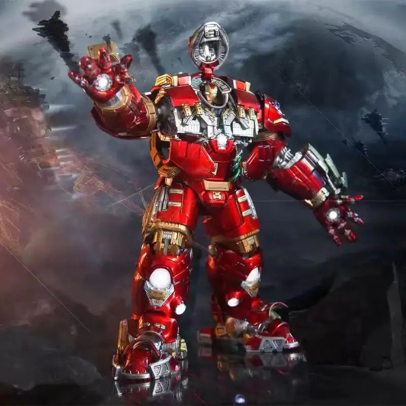 Comicave Iron Man MK44 Hulk Buster, Alloy Material, 29cm in Height, LED Articulated Figure, Collectible Model and Peripheral Toy