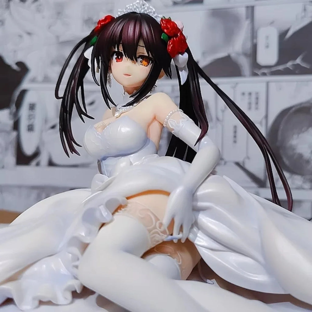 Kdcolle Date A Live Kurumi Wedding Dress Anime Figure Date A Bullet Yatogami Tohka Action Figure Collectible Model Toy Gift