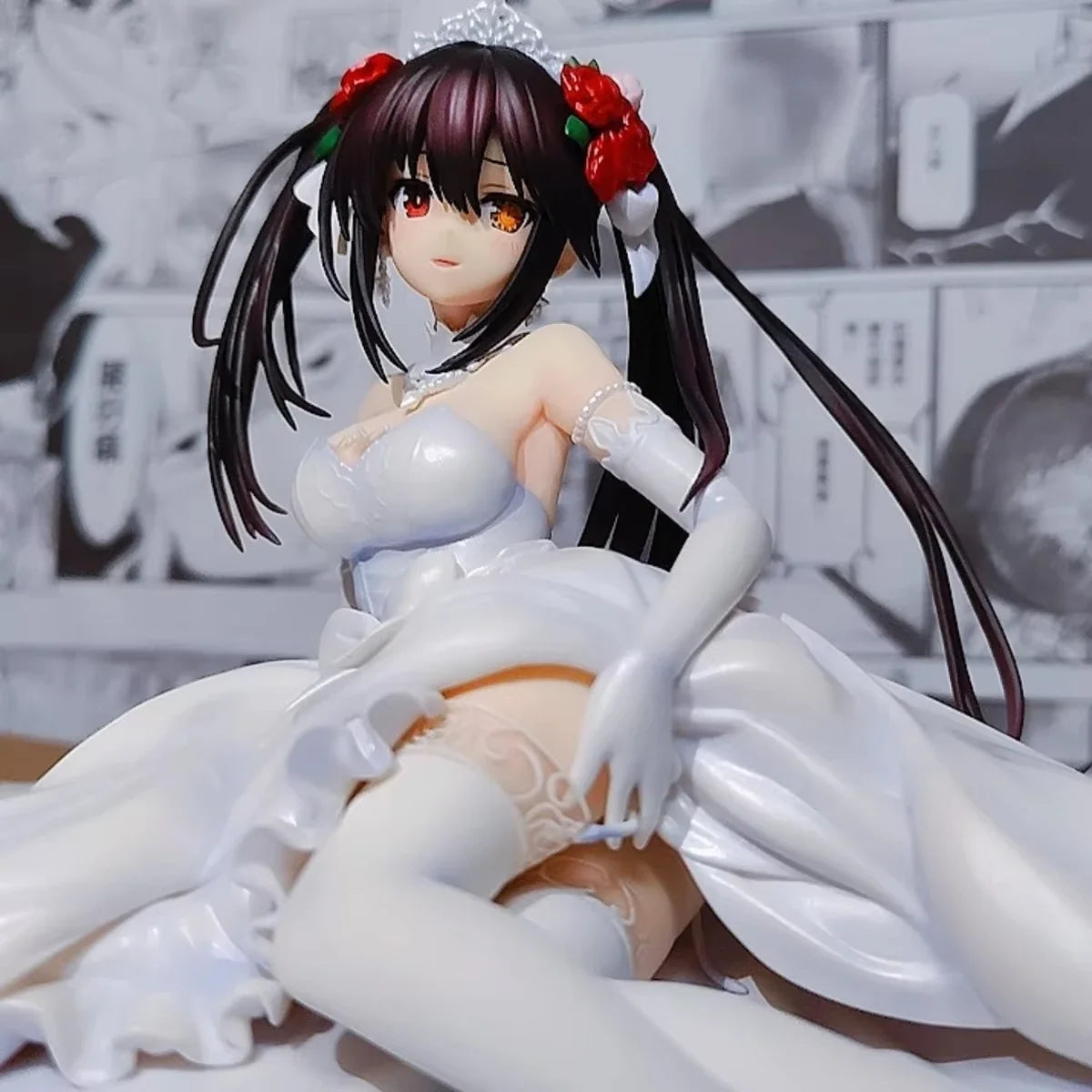 Kdcolle Date A Live Kurumi Wedding Dress Anime Figure Date A Bullet Yatogami Tohka Action Figure Collectible Model Toy Gift