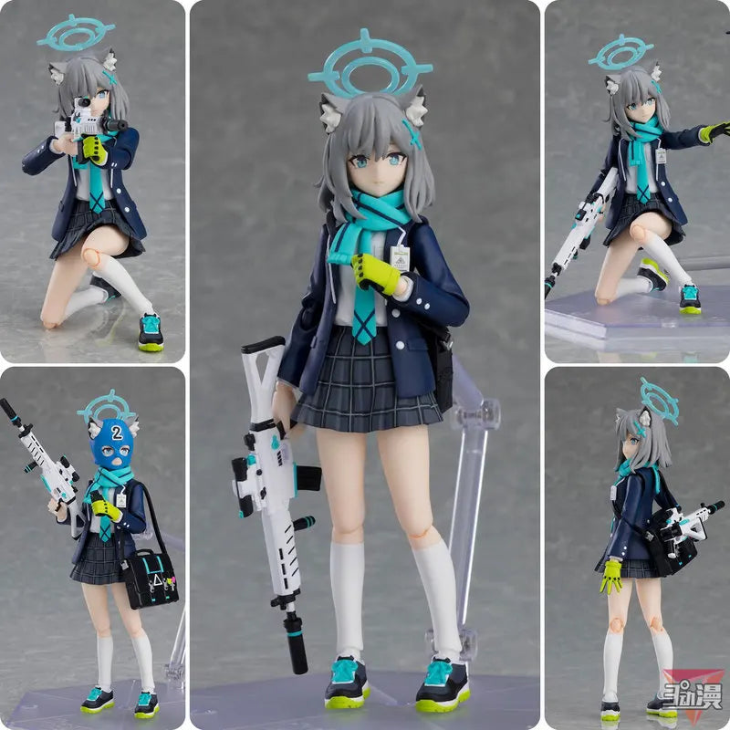 Blue Archive Figma 567 SunaōkamiShiroko KO Articulated Action Figures Kawaii Girl Trendy Toys Desktop Ornament Boy Surprise Gift