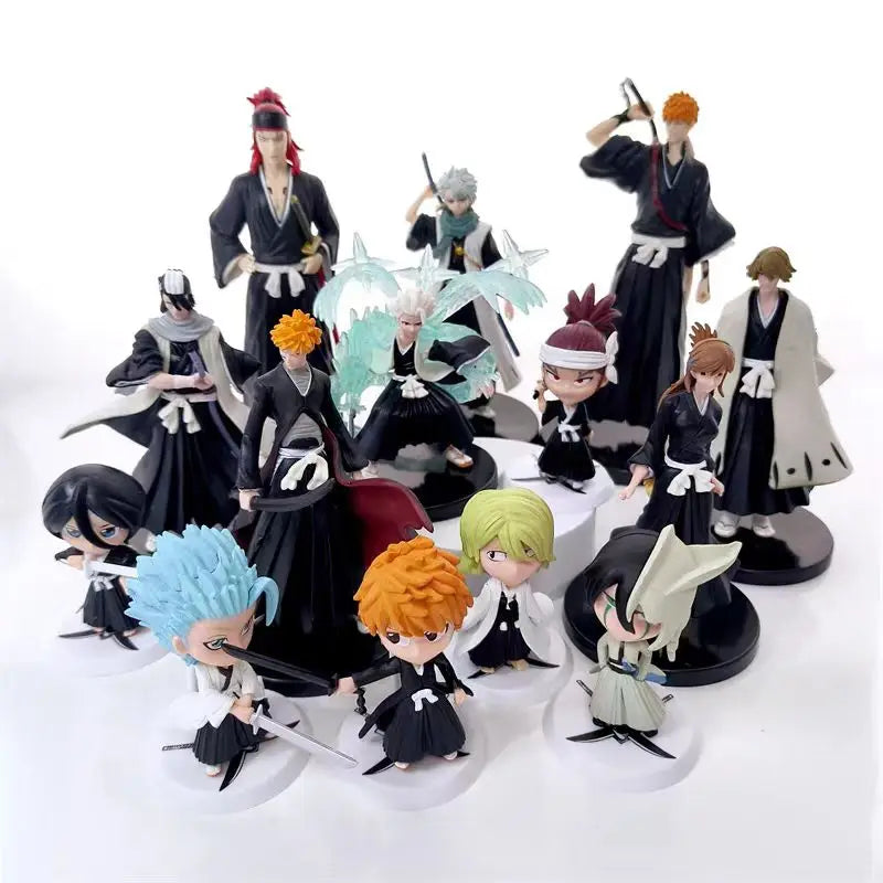 Bleach Blind Box Anime Mini Figures Random Soul Reaper Character PVC Model Desk Decoration Collectible Toy Gift