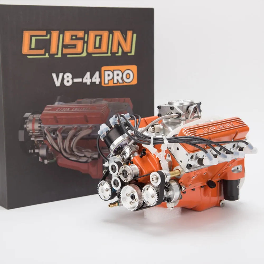 CISON V8 Motor 44CC 1/6 Maßstab Small Block Wassergekühlt Viertakt Achtzylinder Verbrennungs V8 Motormodell Bausatz