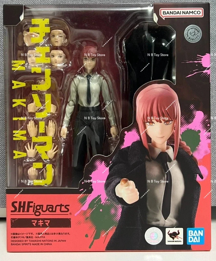 Bandai S.H.Figuarts SHF Chainsaw Man Makima Model Kit SHF PVC about 14.5cm Action Figures Model Toys Figurine Gift for Children