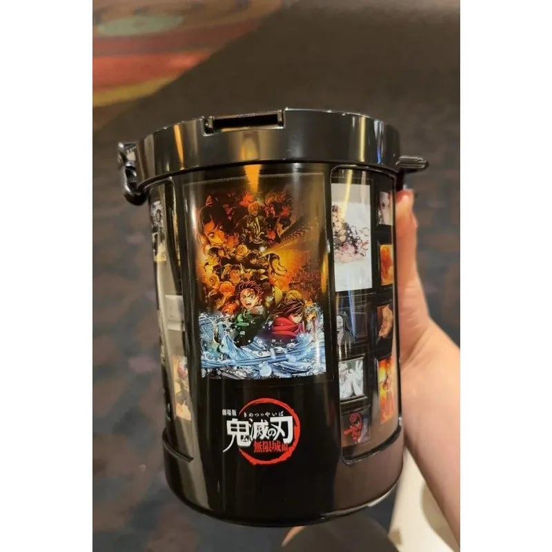 In Stock Original Anime Action Figures Demon Slayer Infinite City Chapter Models Toys  Popcorn Bucket Pvc Collection Decor Gifts