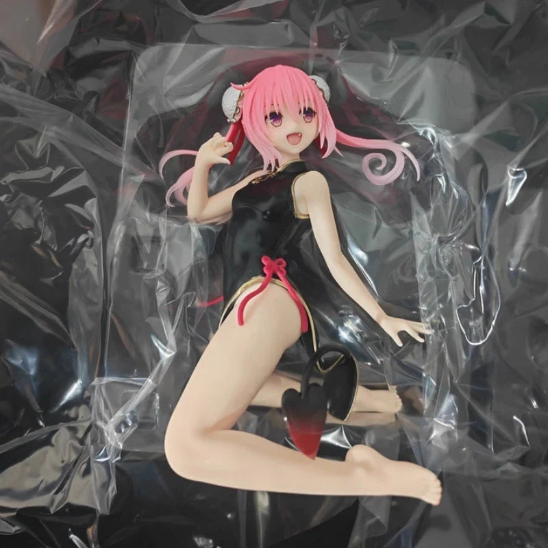 In Stock Taito Original Genuine To Love-Ru Darkness Desktop Cute Figure Nana Astar Deviluke Chinese Dress 13cm Model Toy Figures