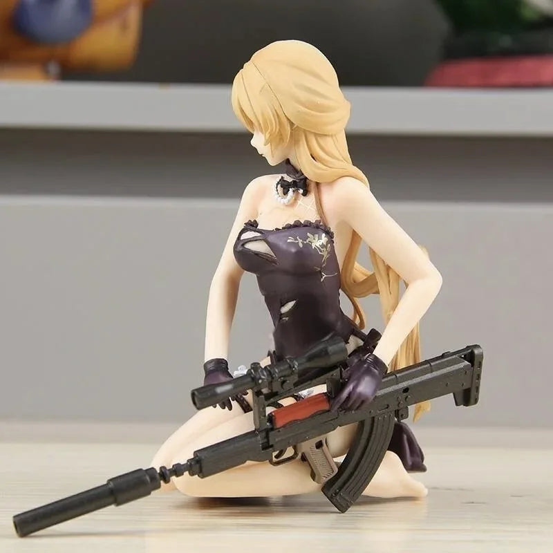 12CM Game Girls Frontline OTS-14 Sitting Posture Action Figure PVC Model Toys Doll Statue Ornament Collectible Gifts