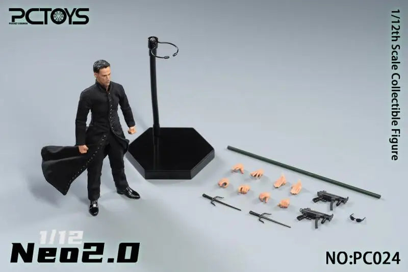 PCTOYS  PC024 1/12 Men Soldier Keanu Reeves Hacker Handsome Killer Empire Agent 6" Action Figure Body Toys