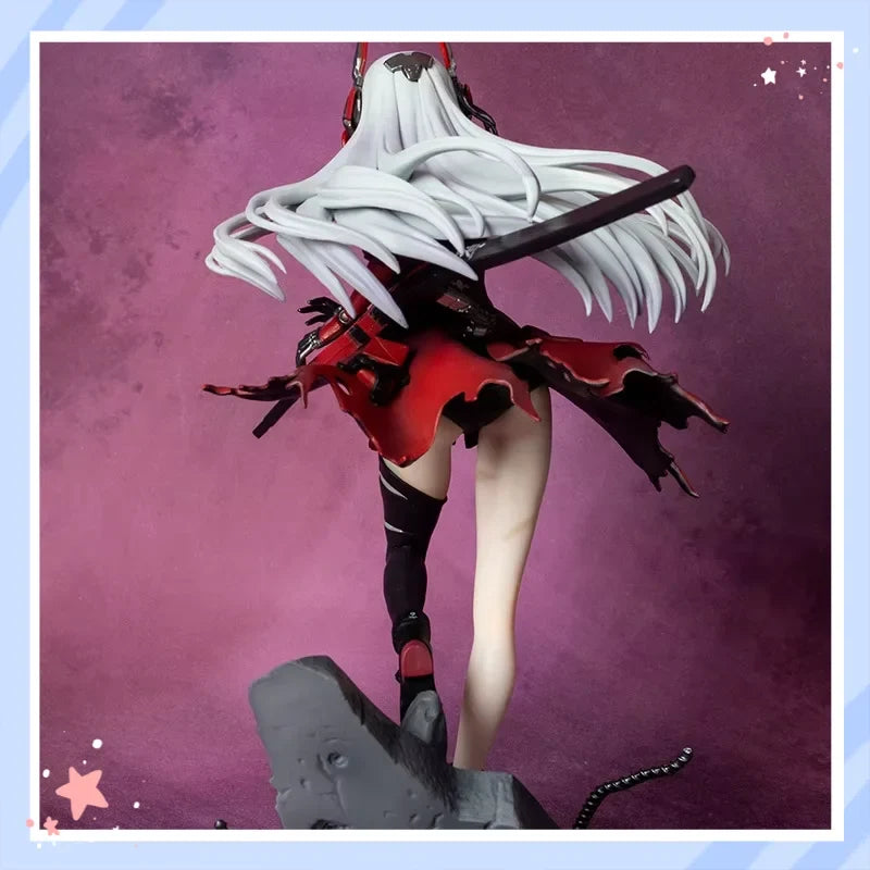 Punishing Gray Raven Lucia Crimson Abyss White Hair Anime Figure Collectible Statue Desktop Ornament Display For Anime Game Fans