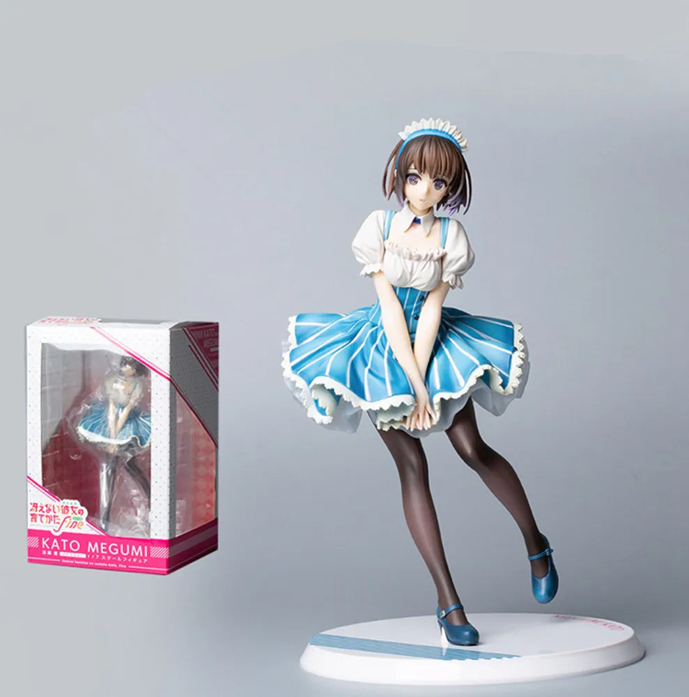 24CM Saekano How to Raise a Boring Girlfriend Anime Figure Maid Megumi Kato PVC Action Figure Model Statue Model Collection Toys