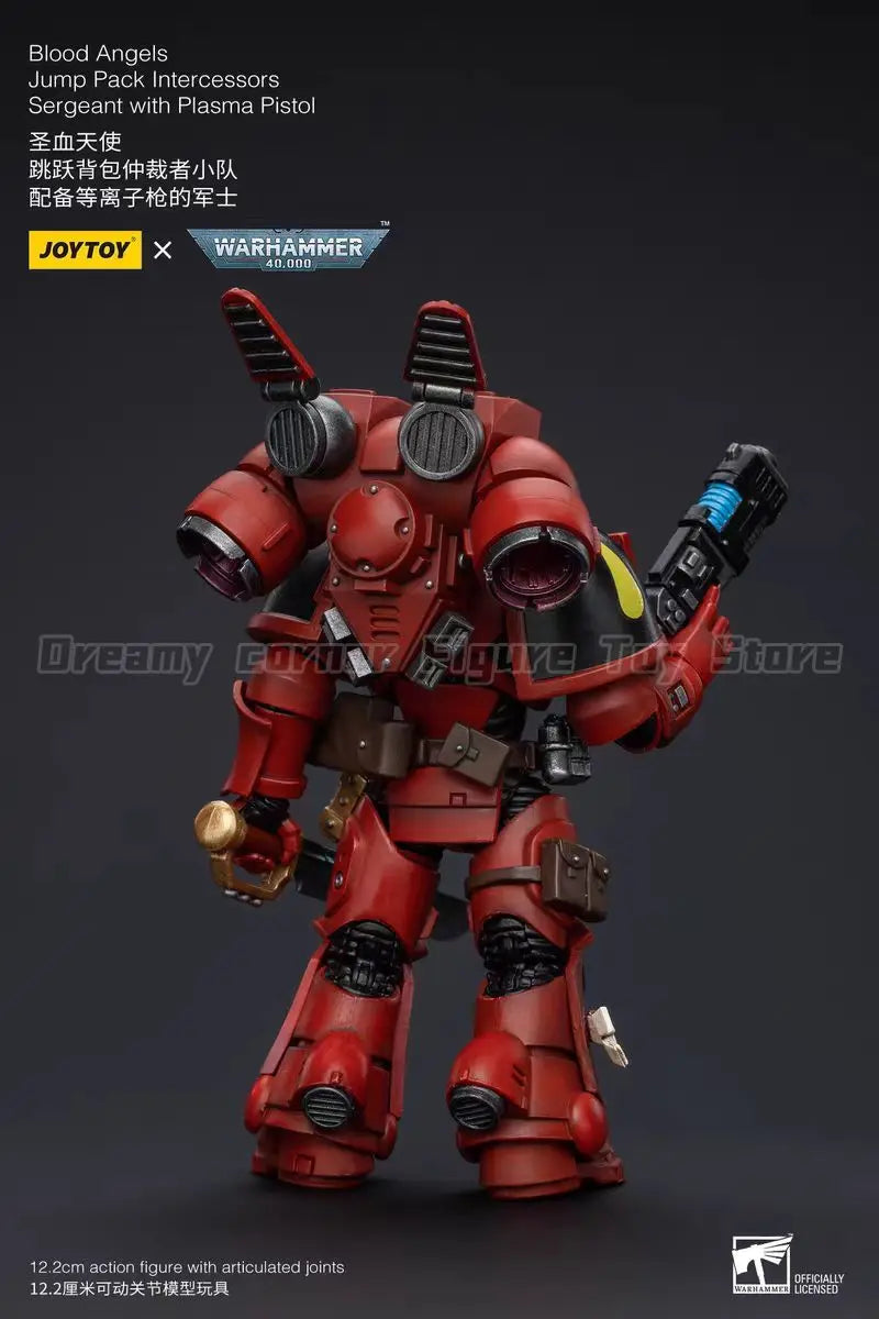 【In stock】JOYTOY Warhammer 40K Blood Angels Jump Pack Intercessors Sergeant with Plasma Pistol 1/18 Action Figure Model Toys