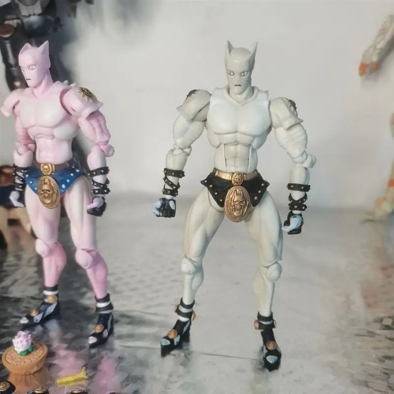JOJO Adventure Immortal Diamond Killer Queen White  Pink  Collectible Figure M Version Joint Movable PVC Material