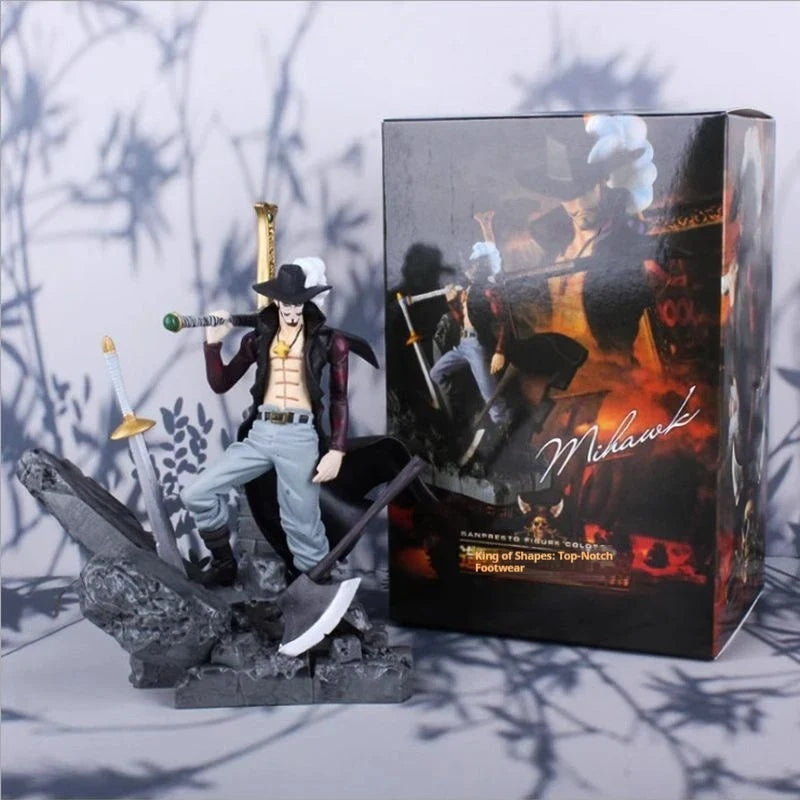 Anime One Piece Eagle Eye Dracule Mihawk Action Figure 15cm Pvc Top War Collectible Model Toy For Fans