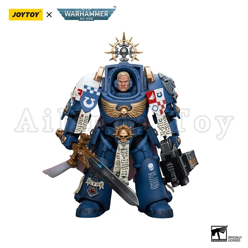 JOYTOY 1/18 Action Figure 40K Ultramarines Terminator Captain Severus Agemman Anime Model Toy